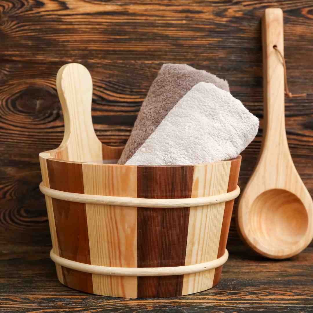 Wooden Bucket And Ladle